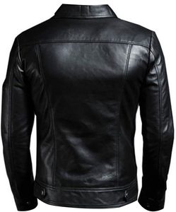 BSLN New Arrival Windbreaker Heat <b>Jeans</b> Jacket <b>For</b> <b>Men</b> PU <b>Leather</b> Jacket Plus Size <b>Men's</b> Jackets - Product Image 6