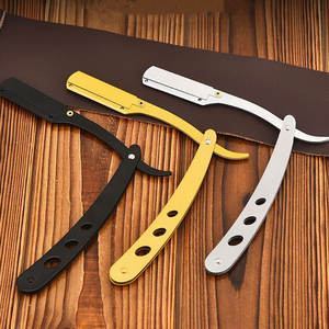 Maquinillas de afeitar de peluquero con mango de plástico de alta calidad, hechas rectas con maquinillas de afeitar de acero inoxidable para eliminar el vello - Product Image 5