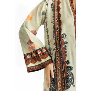 IUSTKSD-1173 Traje de Satén Estampado Jacquard de 3 Piezas - Product Image 4