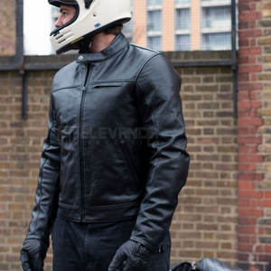 Veste en cuir de vachette de moto sur mesure pour hommes respirante style High Street avec col montant pour l'hiver - Product Image 6