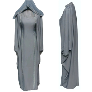 Trendy Women Kaftan <b>Abaya</b> Cotton Poly Blend Loose Fit Modest Floor Length Four-Way Stretch Dress Ramadan Eid Dubai Fashion - Product Image 6