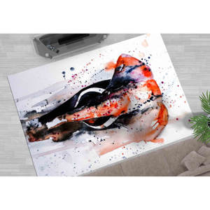 Tapis aquarelle éléphant : Art moderne, tapis antidérapant, tapis imprimé, tapis doux non tissé - Product Image 5