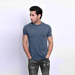 T-shirt unisexe personnalisé 100% en coton de qualité supérieure respirant à col rond et col montant pour l'impression de logo pour hommes - Product Image 4