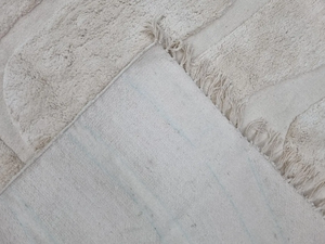 Tapis blanc ivoire en coton tissé à la main décor bohème écologique tapis de salon de cuisine extérieure - Product Image 5