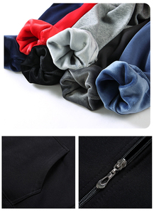 เสื้อสเวตเตอร์มีซิปมีฮู้ดสำหรับผู้ชายเสื้อแจ็คเก็ตขนแกะมีโลโก้ตามสั่งสำหรับฤดูหนาว - Product Image 5