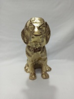 Escultura de estatua de perro de Metal RTS, pieza de exhibición para decoración del hogar, decoración de mesa, pieza de exhibición y artículos de regalo, arte artesanal coleccionable