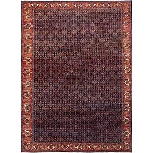 Alfombra de Lana Azul Aalam Anudada a Mano con Patrón Geométrico y Abstracto para Entrada, Sala de Estar, Pasillo - Paem-514 - Product Image 1