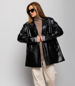 แจ็กเก็ตหนังแกะแท้สำหรับผู้หญิงเสื้อโค้ทกันหนาวพร้อมคุณสมบัติระบายอากาศหนังคุณภาพสูง - Product Image 6