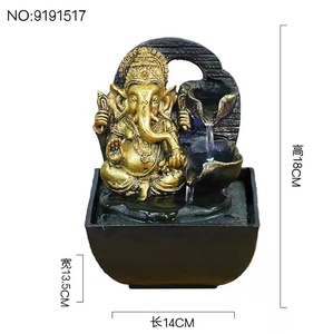 Estatua de <span class=keywords><strong>Buda</strong></span> de resina para interiores Ywbeyond, fuente de agua Zen de mesa, cascada, decoración del hogar, bomba eléctrica, producto artesanal - Product Image 3