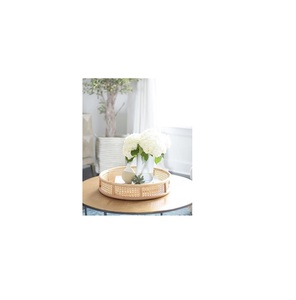 Bonita bandeja de servicio de ratán tejida a mano Bandeja de mesa de ratán Precio al por mayor Restaurante de lujo y bandeja de servicio decorada para bodas - Product Image 1