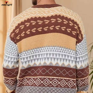 Suéter de punto de Cachemira de lana para exteriores de invierno transpirable informal con logotipo de diseño personalizado para hombre - Product Image 5