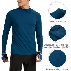 Men Long Sleeve <b>Mock</b> <b>Turtleneck</b> Pullover Top Custom Fit OEM ODM Warm Cotton Fashion Casual Layer - Product Image 4