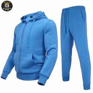 Qualité supérieure Hommes Fermeture Éclair À Capuche Jogging Costume À La Mode Durable pour Sports D'hiver Gym Casual Wear Écologique Solide Motif - Product Image 1