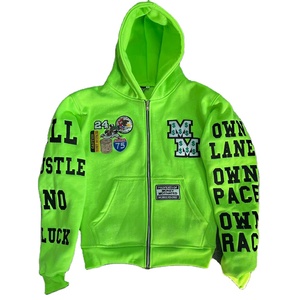 Sweat-shirts à capuche surdimensionnés pour hommes en gros 2026 avec logo brodé personnalisé, impression sérigraphique, sweat-shirt à capuche zippé personnalisé pour hommes - Product Image 1