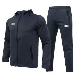 Offre Spéciale hommes rayé solide 2 pièces sweats à capuche costume coupe-vent peau amical sport Gym survêtement survêtement avec fermeture éclair - Product Image 6