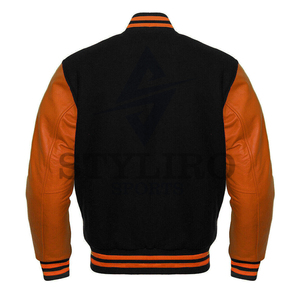Veste universitaire de haute qualité pour hommes Chenille broderie personnalisée Baseball Letterman Design léger laine cuir manches hiver - Product Image 2