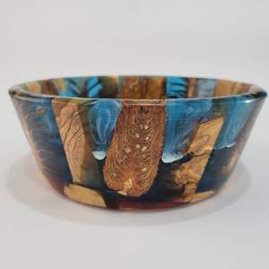 Luxury <b>Wooden</b> <b>Resin</b> Bowl Handmade Decorative Bowl <b>For</b> Fruits Snacks And Stylish Home Kitchen <b>Table</b> Decor - Product Image 5
