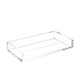High-End Clear Acrylic <b>Plastic</b> Serving <b>Tray</b> Stylish Multipurpose <b>Tray</b> for Serving Snacks Beverages & Desserts - Product Image 1