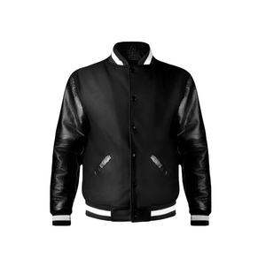 Chaqueta universitaria de lana bordada personalizada Chaqueta universitaria de lana de manga de cuero Ropa de calle para hombre Chaqueta universitaria de invierno para hombre - Product Image 5