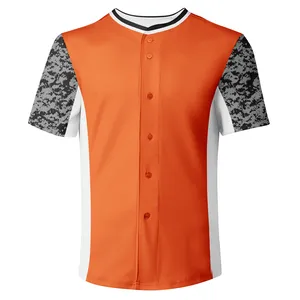 Camisa de beisebol masculina lisa personalizada 2024 Premium Quality preço de fábrica mais recente design camisa de beisebol de boa qualidade OEM