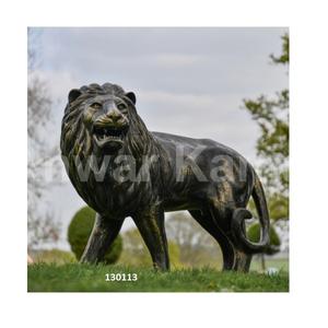 Sculptures de tigre d'or Antique d'or lourd Sculptures de jardin de conception moderne pour le décor de parc de patio de cour de jardin - Product Image 4