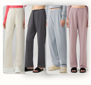 Elastic Waist Straight Leg Fashion Wear <b>Women's</b> Loose Sweatpants OEM <b>Women's</b> <b>Baggy</b> Joggers Sweatpants - Product Image 3