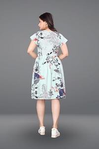 Fait à la main indien coton robe élégant bloc floral imprimé Boho Style à la mode nouveau été voyage porter 100% coton - Product Image 4