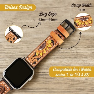 Ceinture de montre en cuir usiné occidental de style Cowgirl de qualité supérieure - Product Image 5