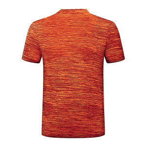 เสื้อยืดผ้าฝ้ายเข้ารูปสำหรับผู้ชายฤดูร้อนเสื้อกีฬาแห้งเร็วสำหรับฟิตเนสกลางแจ้งและวิ่งลำลองสีพื้นพร้อมคอแนวลำลอง - Product Image 2