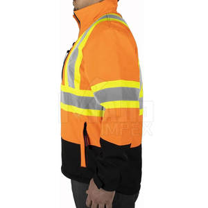 เสื้อแจ็คเก็ตนิรภัยสะท้อนแสงแบบเรืองแสง สำหรับงานก่อสร้างกลางแจ้ง มองเห็นได้ชัดเจน - Product Image 6