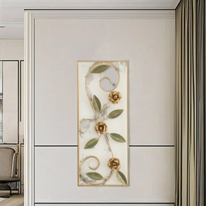 Décoration murale en métal multi-feuilles florales faite à la main de style médiéval pour salon, bureau – Élégante, raffinée et écologique - Product Image 4