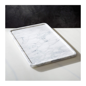 Plateau de service en marbre, design classique et élégant, plateau de rangement en métal de gros, prix abordable - Product Image 2