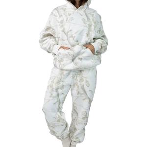 ชุดวอร์มผ้าโพลีเอสเตอร์ย้อมสีแบบผูกด้วยพลอยเทียมชุดออกกำลังกายผ้าฝ้ายสำหรับ100% ใส่วิ่งใส่ได้ทั้งชายและหญิง - Product Image 1