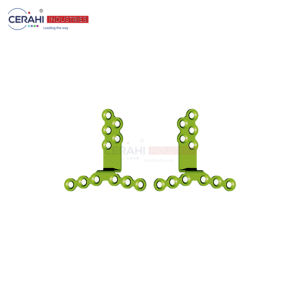 Lefort I Orthognathic Jaw Chirurgie Implants 0.6t Plate Set (Droite Gauche) Jaune Tailles 21x29mm 24.76x23.10mm 22x25mm Alimentation manuelle - Product Image 3