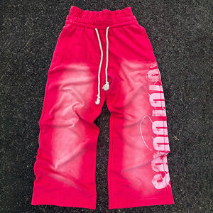 Vente en gros Streetwear Pantalon en molleton 100% coton Pantalon ample à jambes larges Pantalon de survêtement vintage à taille double délavé au soleil pour hommes - Product Image 4