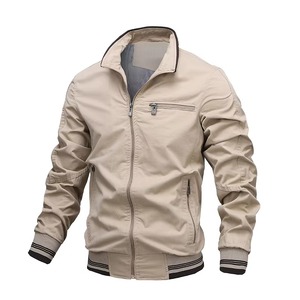 Men's <b>Zip</b> <b>Up</b> <b>Jacket</b> Stand Collar Windproof Breathable Casual Outerwear for Autumn Outdoor Wear - Product Image 2