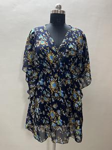 Premium Kimono Beach Maxi Kaftan Mujeres Vestido corto Impreso Verano Caftan Holiday Party Wear Tamaño libre Maternidad Bikini Cover Up - Product Image 2