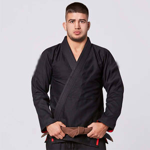 Uniforme de Jiu Jitsu Negro, Kimono de Artes Marciales de Algodón Elástico Premium, Conjuntos con Costuras Reforzadas para Unisex - Product Image 2