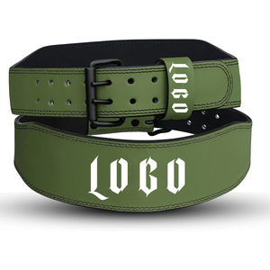 Cinturón de ejercicio de levantamiento de pesas de cuero para gimnasio con logotipo personalizado, Material de piel de vaca de 7mm, accesorios de Fitness rosa para hombres, cinturones de levantamiento de pesas - Product Image 2