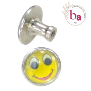 Smyle visage motif métal cristal verre couverture meubles boutons tirer poignée pour cuisine commodes chambres hôtels Villas extérieur - Product Image 1