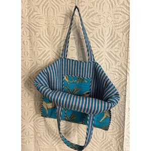 Sac fourre-tout matelassé pour femme, imprimé jungle, fermeture ouverte, en cuir et nylon, avec broderie décorative, pour usage quotidien, été et automne - Product Image 3