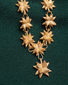 2025 Venta caliente único respetuoso con el medio ambiente bambú étnico rombo pendientes de cuentas conjunto hecho a mano nuevo estilo de joyería - Product Image 5