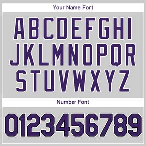 Maillot de baseball personnalisé gris violet-noir authentique - Product Image 4