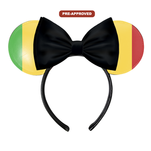 ที่คาดผมสั่งทำพิเศษจากโรงงาน - หูหนูแบบสั่งทำตามแนวคิด พร้อมดีไซน์ที่ได้รับการอนุมัติล่วงหน้า ธงชาติมาลี H.E.R. อุปกรณ์เสริม - Product Image 1