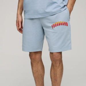 กางเกงขาสั้นผู้ชายพิมพ์ลายแบบกำหนดเองแฟชั่นสตรีทแวร์พร้อมเชือกผูกเอวกลางลำลองมีกระเป๋าด้านข้าง - Product Image 6