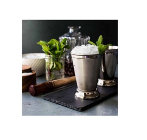 Antique Julep <b>Cup</b> <b>Stainless</b> <b>steel</b> Silver Mint Julep <b>cups</b> beaded <b>cups</b> and mugs for mint julep - Product Image 1