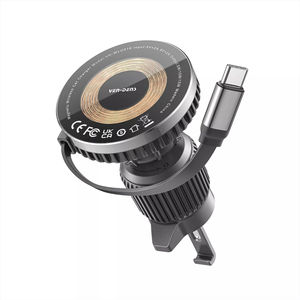 Cargador Inalámbrico para Auto Ven-Dens de 15W con Soporte Magnético para Rejilla de Ventilación y Cable USB-C para la Mayoría de los Teléfonos - Product Image 1