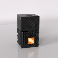 Flacon de parfum de luxe en verre noir carré 100 ml, emballage de parfum à marque privée, compatible avec les diffuseurs à bâtonnets