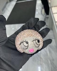 VIDHI JEWELLERY Custom 925 Plata oro blanco ajuste completo Iced Moissanite colgantes carta encantos Bail HipHop estilo fiesta IGI - Product Image 2