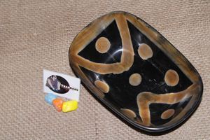 Cuenco de cuerno de búfalo natural pulido Diseño de quema rectangular Cuenco de cuerno para servir sopa Estilo tradicional - Product Image 4